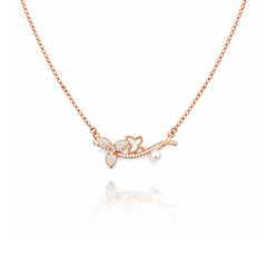 925 Silver Exclusive Rose Gold Polished Fancy Chain Pendant