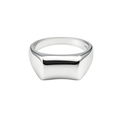 925 Sterling Silver Classic Polished Rectangular Signet Band Ring
