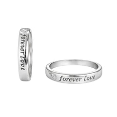 925 Silver Forever Love Couple Band Ring