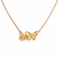 925 Silver Exclusive Rose Gold Polished Yellow Chain Pendant