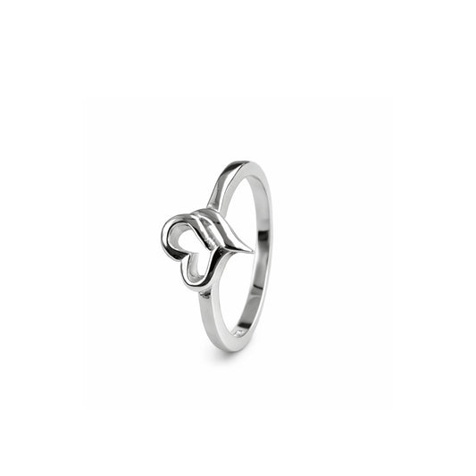 925 Silver Heart Shape Plain Casting Ring