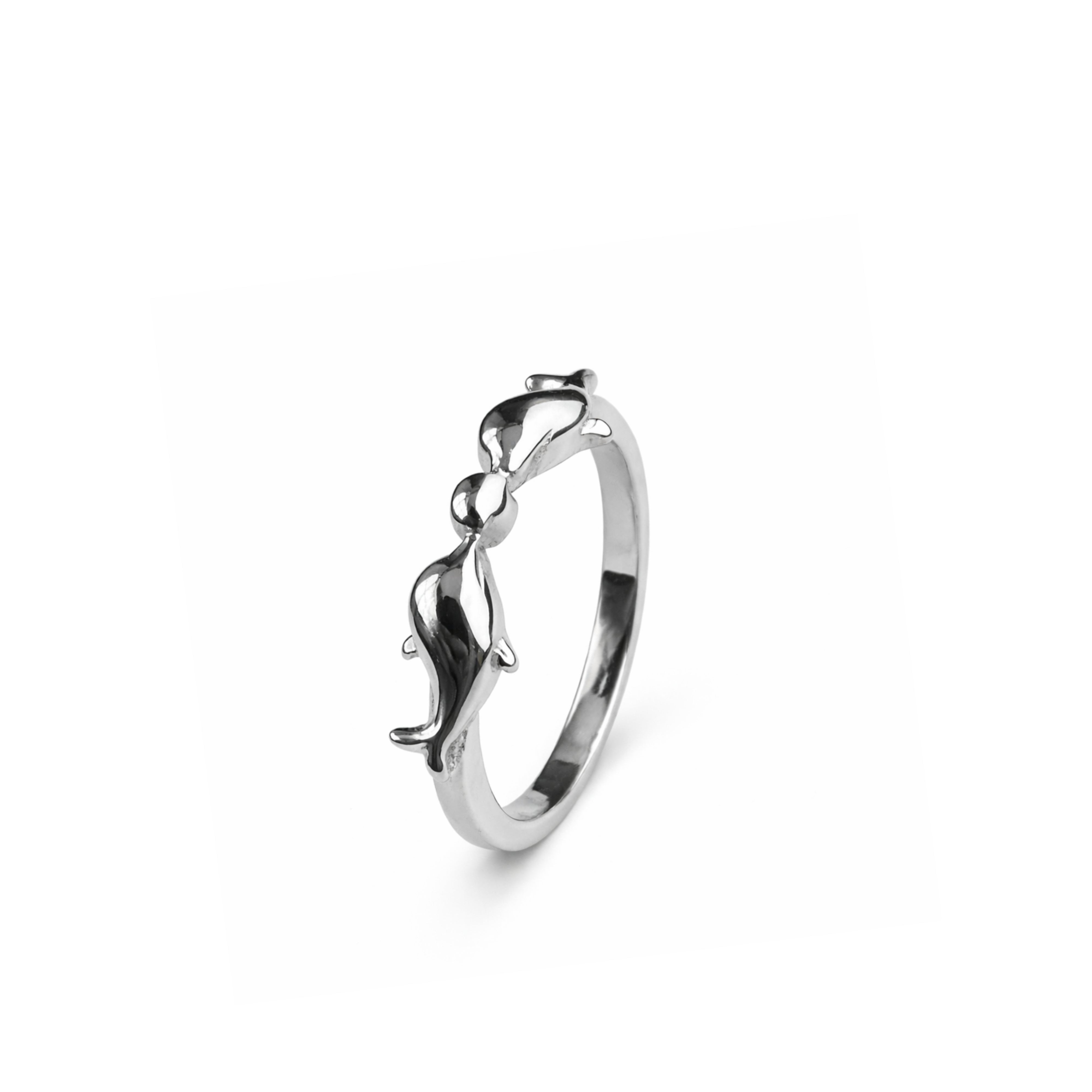 925 Silver Plain Casting Fish Ladies Ring