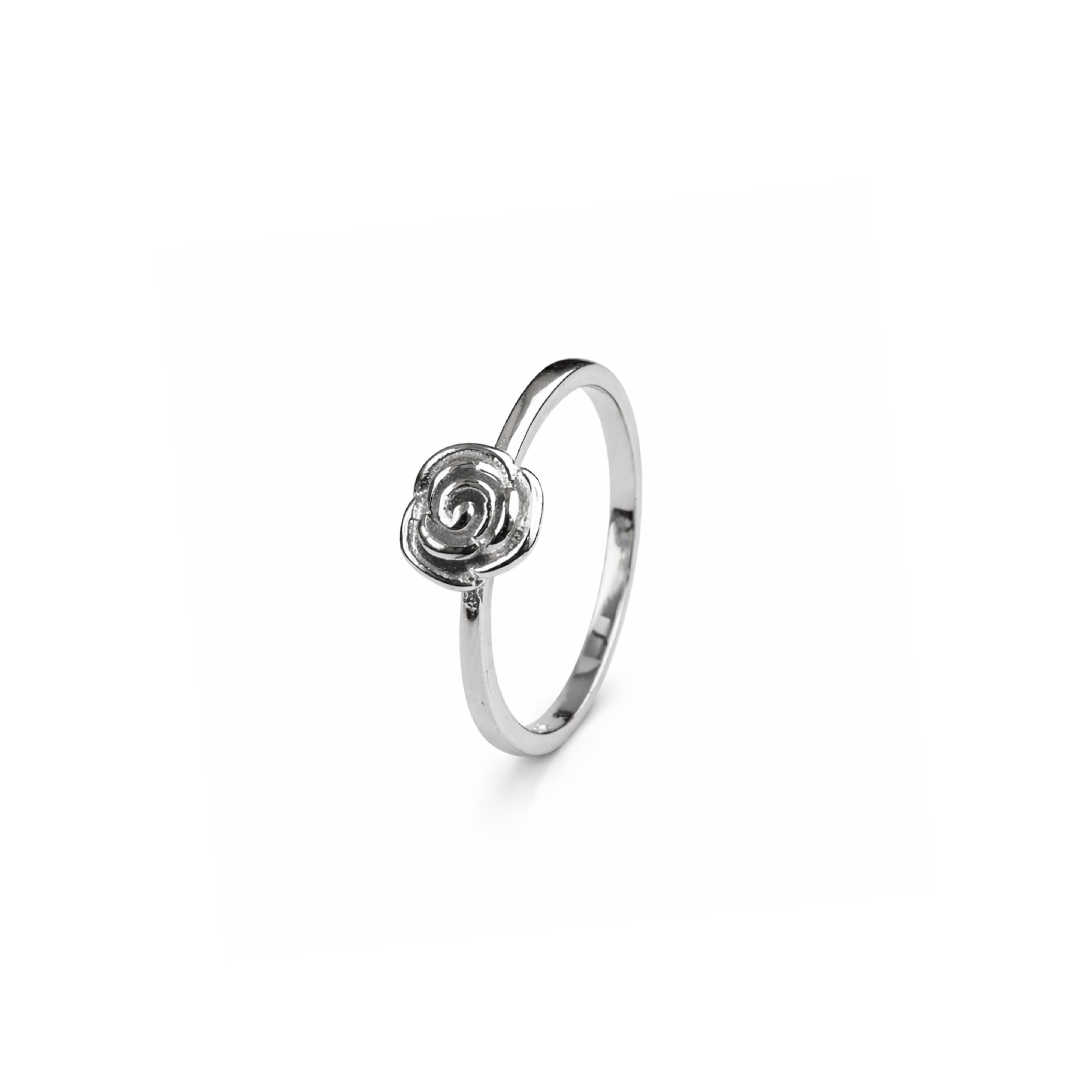 925 Silver Rose Shape Plain Casting Ring