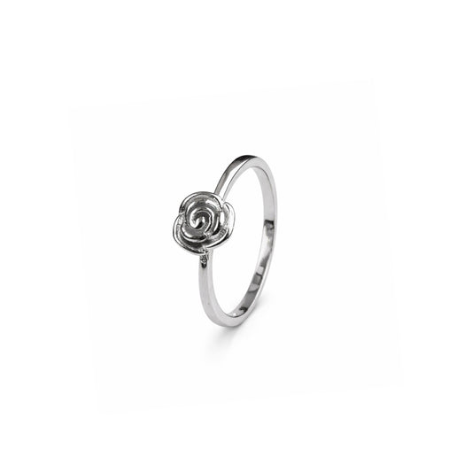 925 Silver Rose Shape Plain Casting Ring