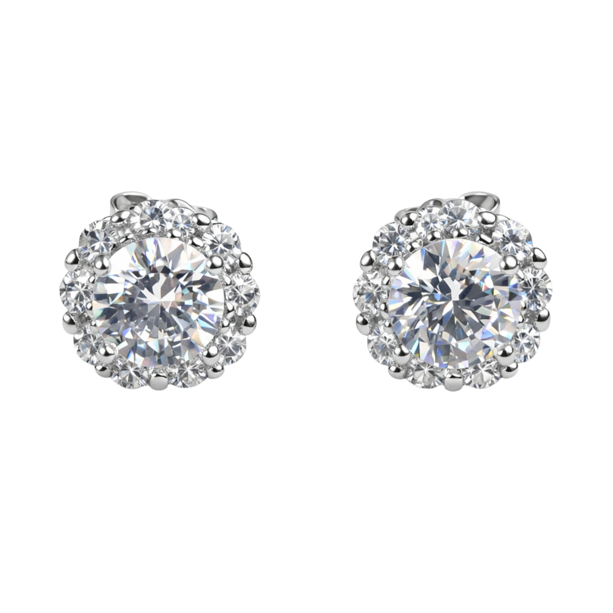 925 Silver 7A Cubic Zirconia Stone South Screw Studs