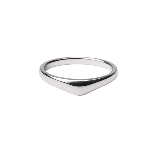 925 Sterling Silver Classic Minimal V Shape Chevron Band Ring
